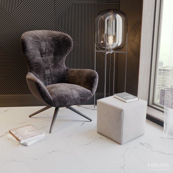 Кварцвиниловая плитка CERAMO VINILAM STONE 83444 Итальянский мрамор